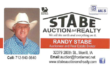 Stabe Auction and Realty: Auctioneer in Merrill, Iowa